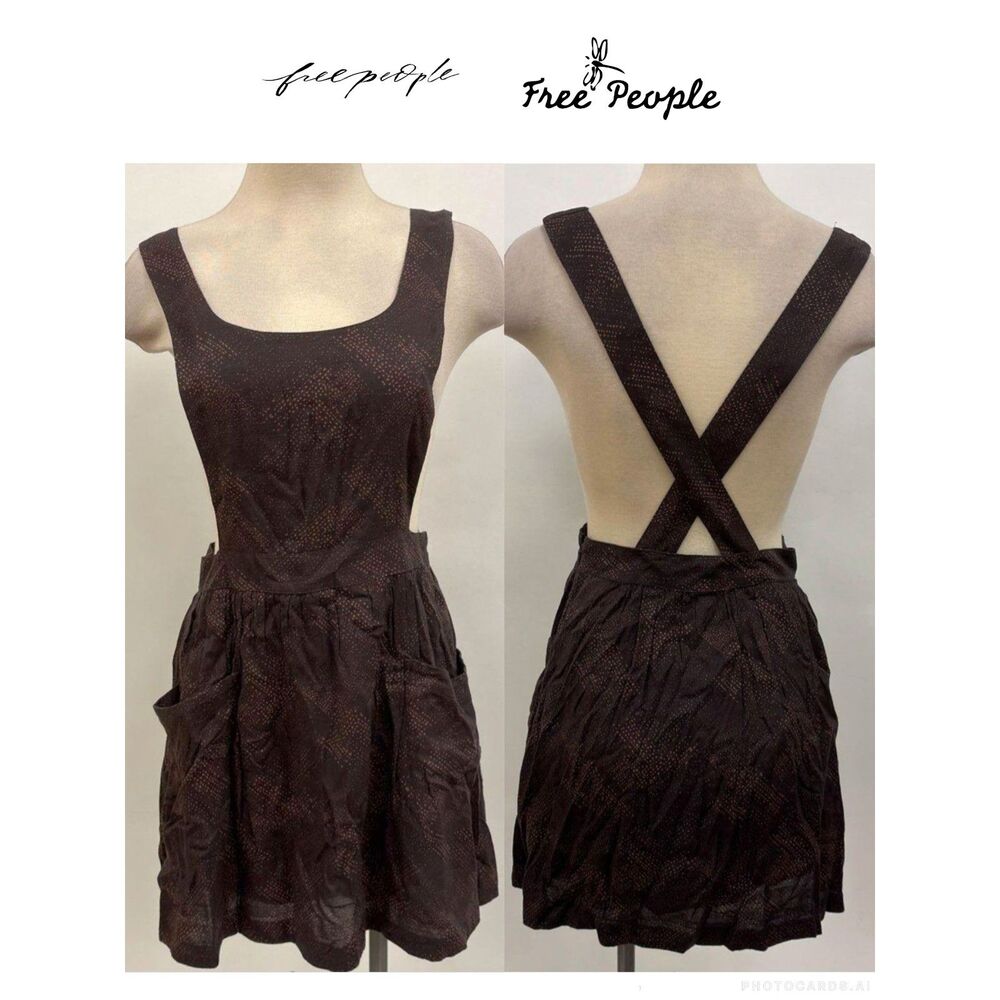 NWOT Free People Mini Apron Overall Dress - Size XS